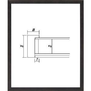 デッサン用 額縁 木製 UVカットアクリル付 7916 大全紙 ブラック｜touo