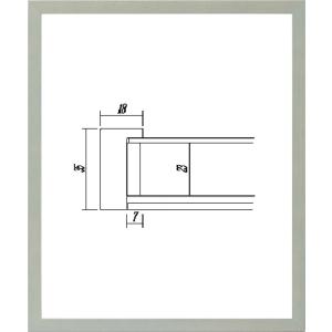 デッサン用 額縁 木製 UVカットアクリル付 7916 インチ グレー｜touo