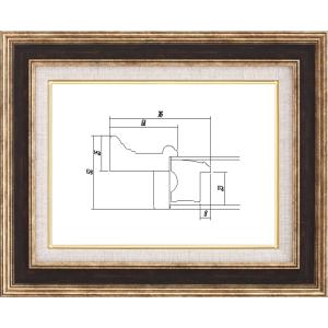 油絵/油彩額縁 樹脂製フレーム UVカットアクリル付 8159 サイズ F10号 G/ブラウン 緑｜touo
