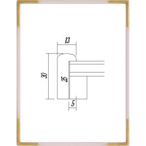 デッサン用額縁 木製フレーム 7200 三三サイズ アイボリー｜touo