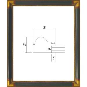 デッサン用額縁 木製フレーム 7510 インチサイズ アンティークグリーン｜touo