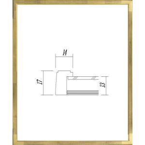 デッサン用額縁 木製フレーム アクリル仕様 7513 大衣サイズ ゴールド｜touo
