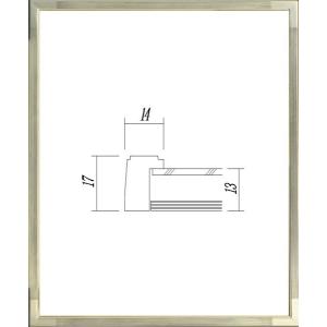 デッサン用額縁 木製フレーム アクリル仕様 7513 半切サイズ シルバー｜touo