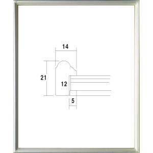 デッサン用額縁 木製フレーム アクリル仕様 7517 半切サイズ シルバー｜touo
