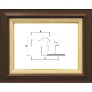 額縁　油絵/油彩額縁 木製フレーム 7720 サイズ F10号 ブラウン 茶｜touo