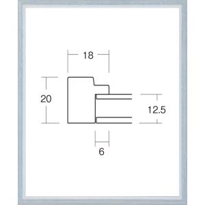 デッサン用額縁 木製フレーム UVカットアクリル 7917 三三サイズ ブルー｜touo