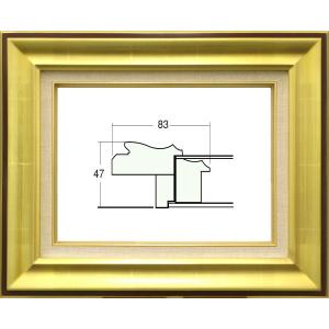 額縁　油絵/油彩額縁 木製フレーム 9292 サイズ F4号 ゴールド 金｜touo