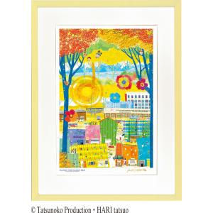 ジークレー版画 額装絵画 吉田すずか 「レインボー風船アクビ」 300角