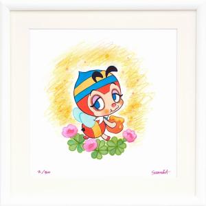 ジークレー版画 額装絵画 吉田すずか 「でましてきましてアクビちゃん