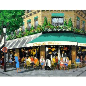 斉藤 要 『カフェフーケ』 油絵・油彩画 SM(サムホール) 絵画 洋画