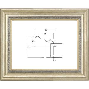 額縁　油絵/油彩額縁 アクリル付 8164-TO F12号 シルバー｜touo