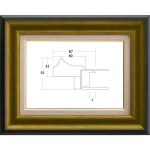 額縁　油絵/油彩額縁 アクリル付 8167-TO M10号 ゴールド/ブラック｜touo