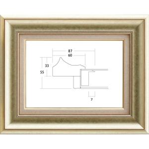 額縁　油絵/油彩額縁 アクリル付 8167-TO F4号 シルバー｜touo