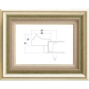 額縁　油絵 油彩額縁 8167-TO シルバー F40号｜touo