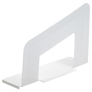 (まとめ) リヒトラブ ブックエンド マグネット付 白 A-7350-0 1個 〔×10セット〕