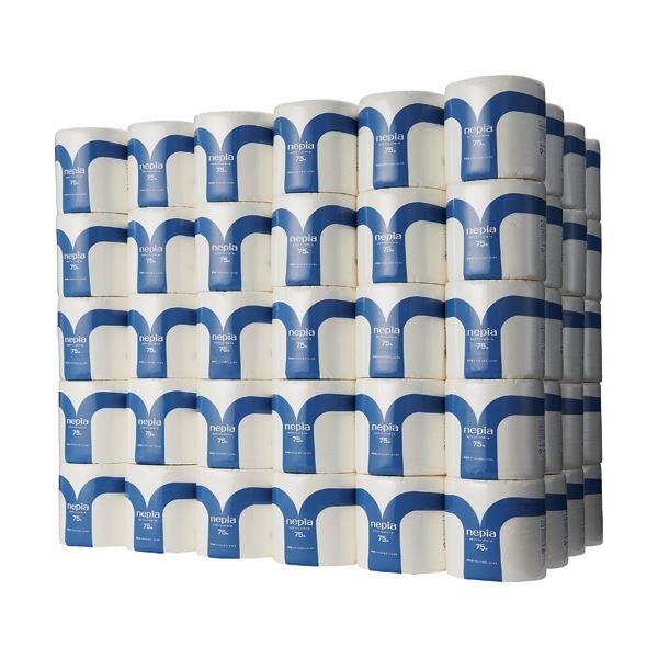王子ネピア ネピア トイレットロール個包装 シングル 芯あり 75m 1セット（240ロール：80ロ...