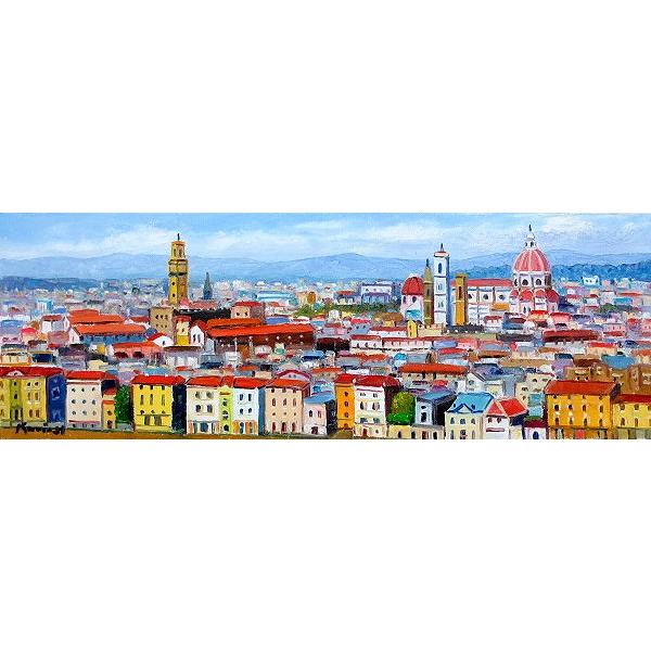 油絵 油彩画 洋画 (油絵額縁付きで納品対応可) WF3 「フィレンツェ」 半澤 国雄