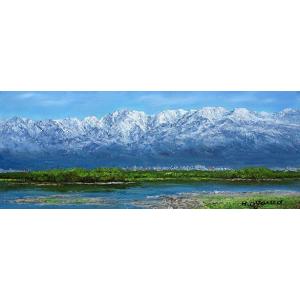 小川久雄作常念岳と桜6号です。 楽天市場】絵画 油絵 常念岳と桜 （小川久雄） 送料無料 【肉筆