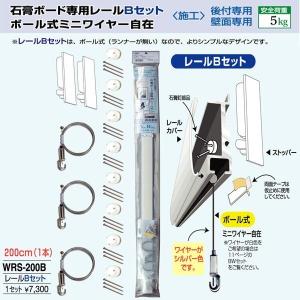 額縁 美術金具 額吊レール ピクチャーレール 石膏ボード専用レールサン 壁面用セット WRS-200B｜touo