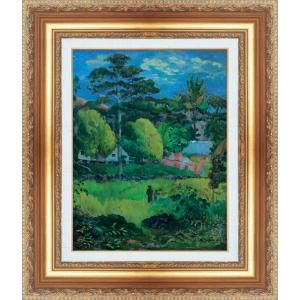 絵画 額縁付き 複製名画 世界の名画シリーズ ポール・ゴーギャン 「風景 」 サイズ 3号｜touo