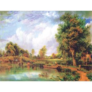 絵画 複製名画 キャンバスアート 世界の名画シリーズ ウィリアム・ワット 「 デッドハム湖 」 サイズ 6号｜touo