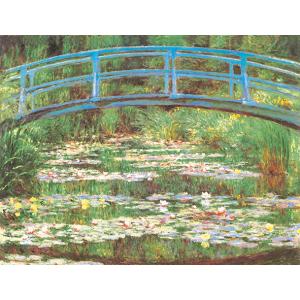 絵画 複製名画 キャンバスアート 世界の名画シリーズ クロード・モネ 「睡蓮 (ジヴェルニーの日本橋)」 サイズ 15号｜touo