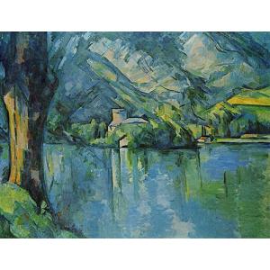 絵画 複製名画 キャンバスアート 世界の名画シリーズ ポール・セザンヌ 「 アヌシー湖 」 サイズ 10号｜touo