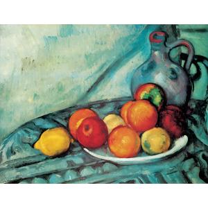 絵画 複製名画 キャンバスアート 世界の名画シリーズ ポール・セザンヌ 「 卓上の果物と水瓶 」 サイズ 15号｜touo