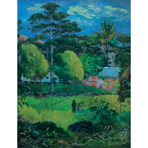 絵画 複製名画 キャンバスアート 世界の名画シリーズ ポール・ゴーギャン 「風景 」 サイズ 20号