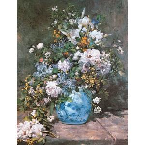 絵画 複製名画 キャンバスアート 世界の名画シリーズ ピエール・オーギュスト・ルノワール 「 春の花 」 サイズ 6号｜touo