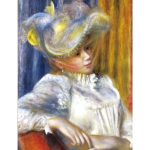 絵画 複製名画 キャンバスアート 世界の名画シリーズ ピエール・オーギュスト・ルノワール 「 帽子を被る女性 」 サイズ 10号｜touo