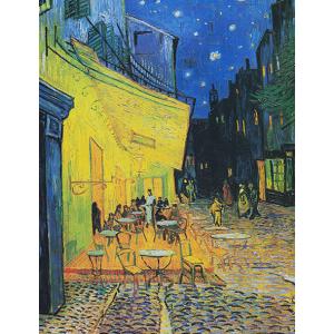 絵画 複製名画 キャンバスアート 世界の名画シリーズ ヴィンセント・ヴァン・ゴッホ 「 夜のカフェテラス 」 サイズ 10号｜touo