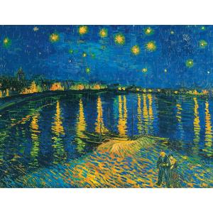 絵画 複製名画 キャンバスアート 世界の名画シリーズ ヴィンセント・ヴァン・ゴッホ 「 ローヌ川のの星月夜 」 サイズ 20号｜touo