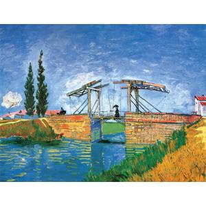 絵画 複製名画 キャンバスアート 世界の名画シリーズ ヴィンセント・ヴァン・ゴッホ 「 ラングレーの橋 」 サイズ 10号｜touo