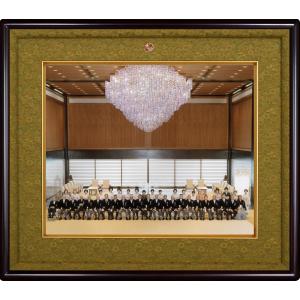 叙勲額 日本製 受賞 記念 写真用 額縁 【 半切 】 南洋材 薄型 32