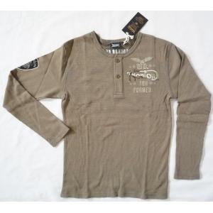 ノートン NORTON 長袖Tシャツ ヘンリーネック ワッフル編み 2つボタン 