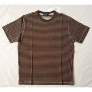 ゴールデンベア GOLDEN BEAR 半袖 Tシャツ 丸首 クルーネック LL(XL)サイズ ブラウン｜touo