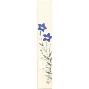 短冊（秋）中谷 文魚作画「桔梗」 短冊寸法36.3X6cm