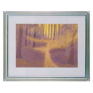 絵画 世界の名画シリーズ 額縁付 東山魁夷 「夏に入る」 サイズF10号特