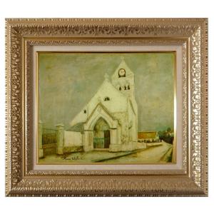 雪のサクレ・クールとサン・リュスティック通り（ユトリロ） P10号