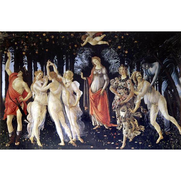 絵画 世界の名画シリーズ 額縁付 サンドロ・ボッティチェルリ 「春＜プリマベーラ＞」 80号 プリハ...