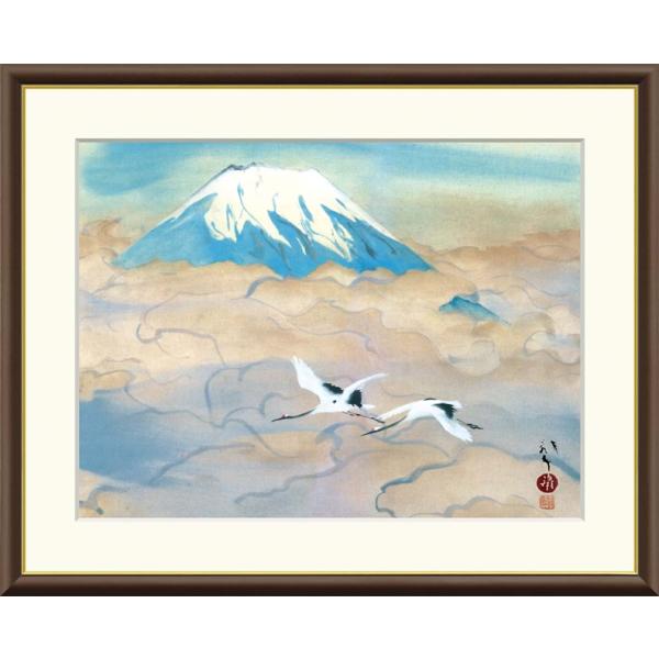 高精細デジタル額装版画 日本の名画 小林古径 (こばやしこけい) 「 舞鶴図 」 サイズ F8号