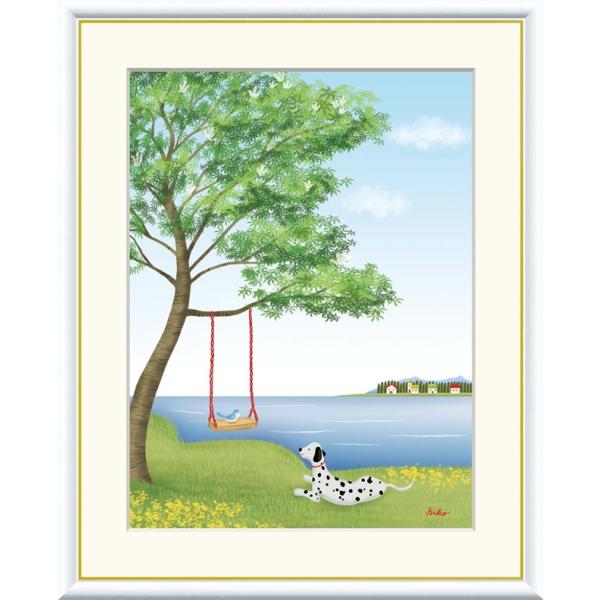 高精細デジタル額装版画 現代アート Mikoto 大きな木の風景 鈴木みこと (すずき みこと) 「...