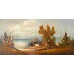 英国風景の油絵 風景画 イギリスアンティーク : BAU ANTIQUES - 通販