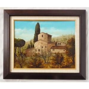 ヨーロッパ絵画 肉筆油絵 F6号 「パリの街並み」2 ディモニ作＋新品