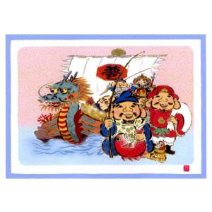 復刻木版浮世絵　葛飾北斎『七福神宝船』額装なし 復刻木版浮世絵 葛飾北斎『七福神宝船』額装済 : 龍香堂ストア - 通販