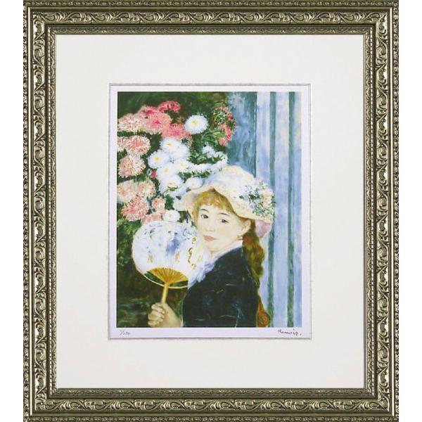 額装絵画 ビッグアート ピエール・オーギュスト・ルノワール作 「団扇を持つ少女」