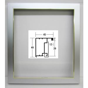 油絵/油彩額縁 正方形の額縁 アルミフレーム サイズF80 P80 M80 S60 B0 「フラット45」 チタン｜touo