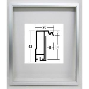 油彩額縁 油絵額縁 アルミフレーム サイズM30 「プット26角」 マットシルバー｜touo