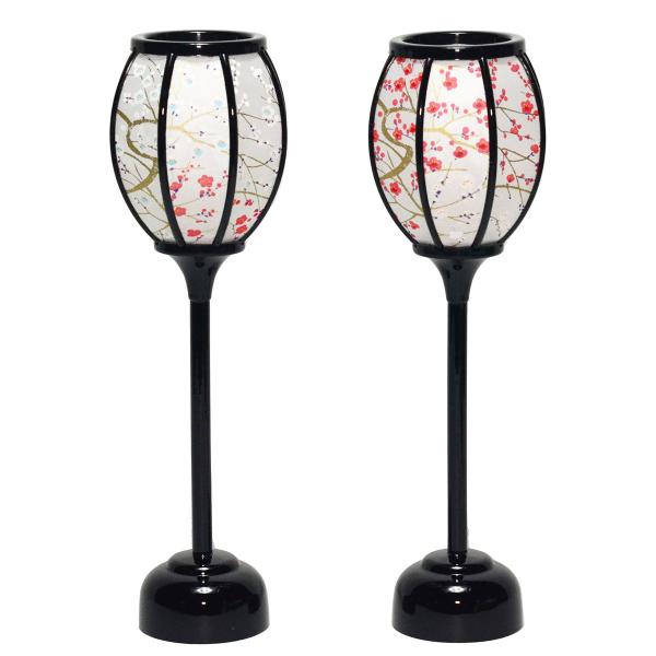 桃山9号 LEDコードレス 高さ24cm （雛人形用 ぼんぼり 雪洞 2本1組）